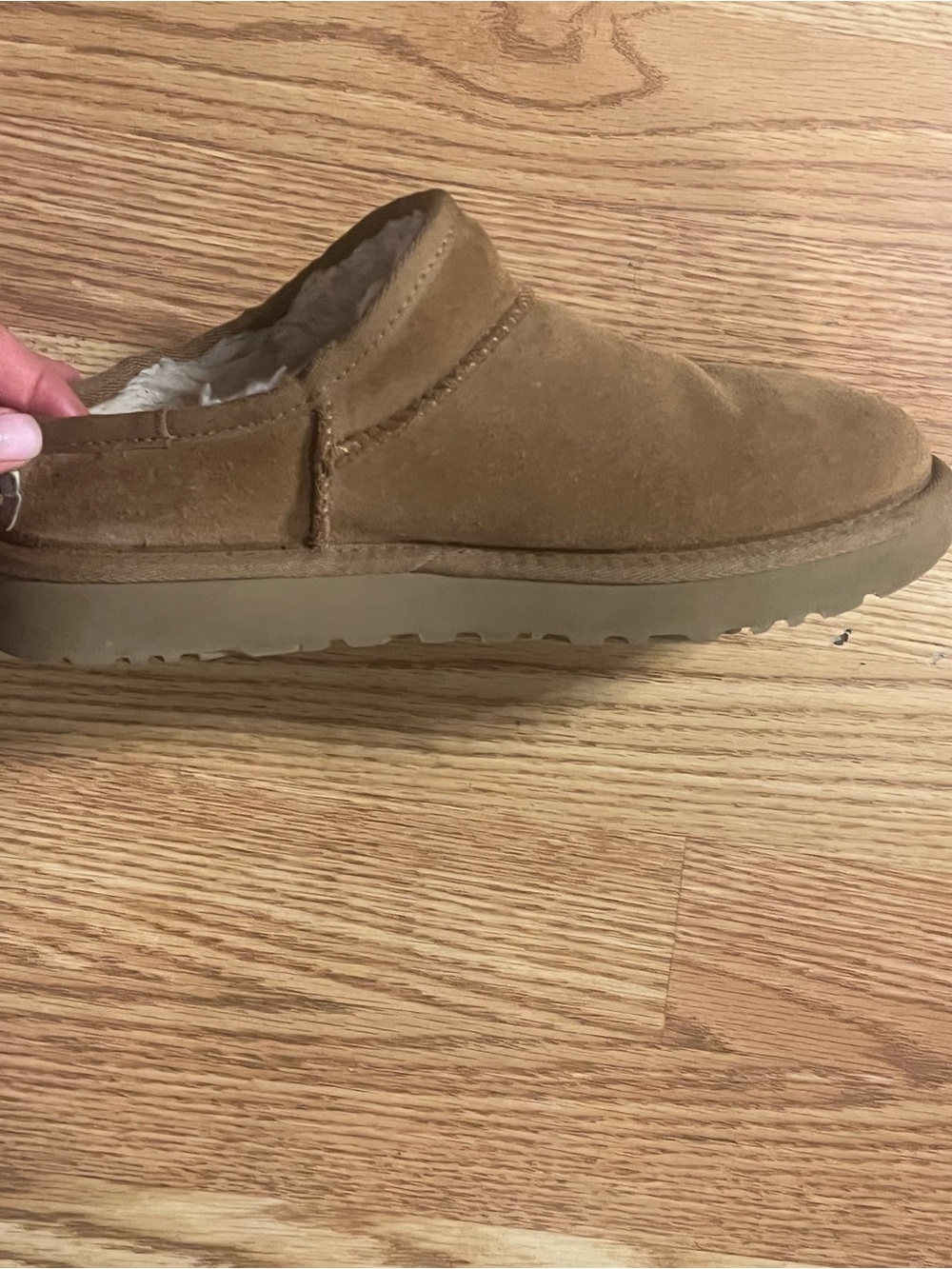 UGG Womens Suede Slip-On Clog in Chestnut